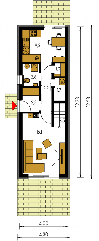 Floor plan of ground floor - ZEN 4
